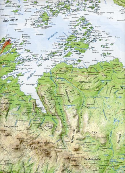 Produktbild: Island Serkort 10 Snaefellsnes 1 : 100 000 / 1 : 55 000