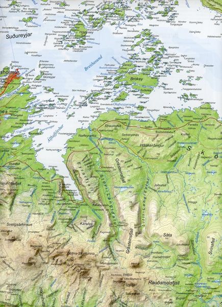 Produktbild: Island Serkort 10 Snaefellsnes 1 : 100 000 / 1 : 55 000