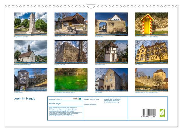 Produktbild: Aach im Hegau (Wandkalender 2026 DIN A3 quer), CALVENDO Monatskalender