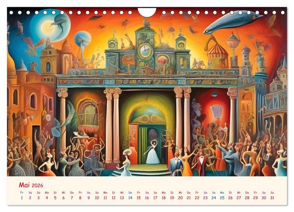 Produktbild: Absurdes Theater - In surrealen Traumwelten versinken (Wandkalender 2026 DIN A4 quer), CALVENDO Monatskalender