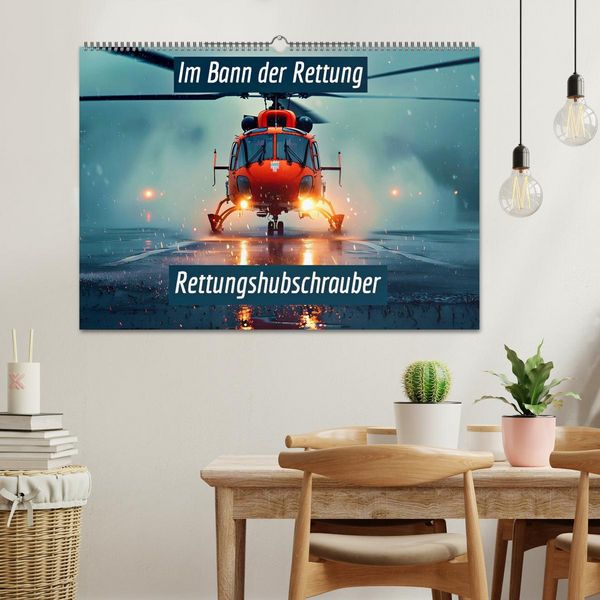 Produktbild: Im Bann der Rettung - Rettungshubschrauber (Wandkalender 2026 DIN A2 quer), CALVENDO Monatskalender