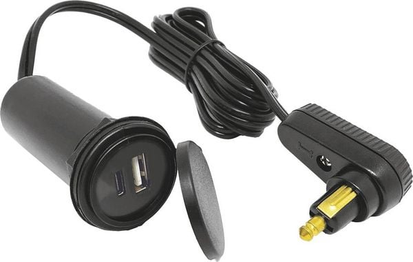 BAAS Tankrucksack-Kabel USB-A/ USB-C® Belastbarkeit Strom max.=7.2A 12V