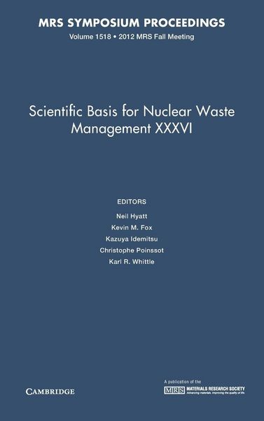 Produktbild: Scientific Basis for Nuclear Waste Management XXXVI