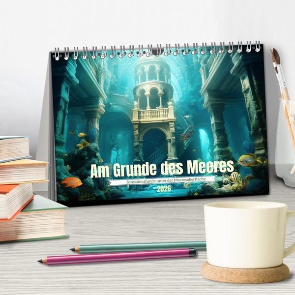 Produktbild: Am Grunde des Meeres (Tischkalender 2026 DIN A5 quer), CALVENDO Monatskalender