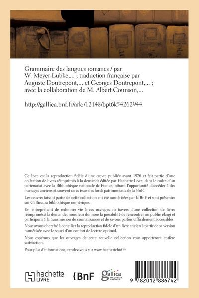Produktbild: Grammaire des langues romanes