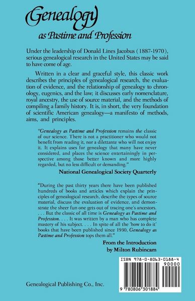 Produktbild: Genealogy as Pastime and Profession (Revised)