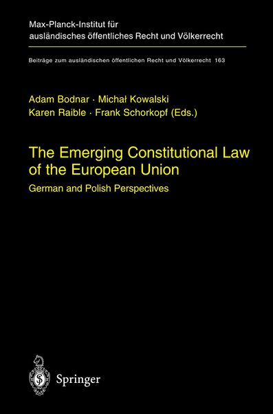 Produktbild: The Emerging Constitutional Law of the European Union
