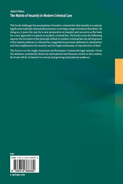 Produktbild: The Matrix of Insanity in Modern Criminal Law