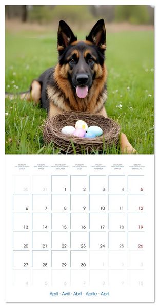 Produktbild: German Shepherds around the year (Wall Calendar 2026 12 &times; 12 Inch) CALVENDO 12 Month Wall Calendar