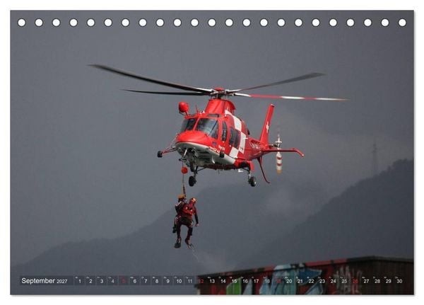 Produktbild: Helikopter in der Luft (Tischkalender 2027 DIN A5 quer), CALVENDO Monatskalender