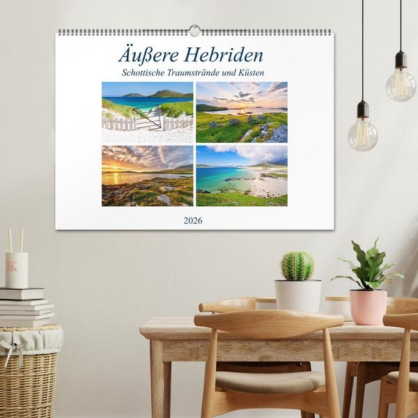 Produktbild: &Auml;u&szlig;ere Hebriden - Schottische Traumstr&auml;nde und K&uuml;sten (Wandkalender 2026 DIN A2 quer), CALVENDO Monatskalender