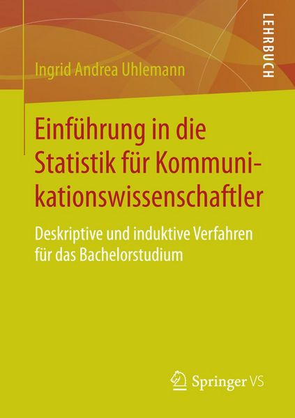 Produktbild: Einf&uuml;hrung in die Statistik f&uuml;r Kommunikationswissenschaftler