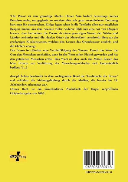 Produktbild: Die Presse, ein St&uuml;ck moderner Versimpelung