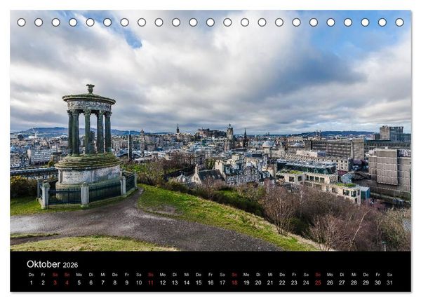 Produktbild: EDINBURGH. Blick. Licht. Wetter. (Tischkalender 2026 DIN A5 quer), CALVENDO Monatskalender
