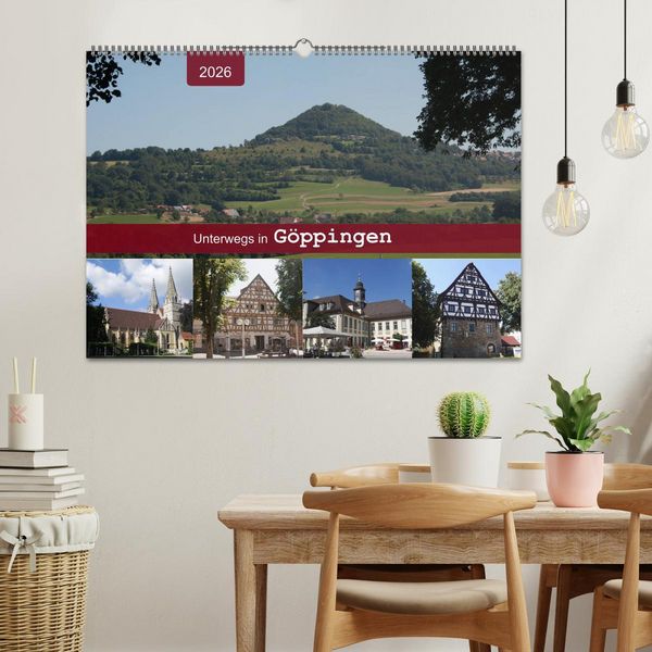 Produktbild: Unterwegs in G&ouml;ppingen (Wandkalender 2026 DIN A2 quer), CALVENDO Monatskalender