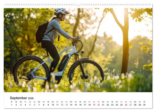 Produktbild: E-Bike einfach cool (hochwertiger Premium Wandkalender 2026 DIN A2 quer), Kunstdruck in Hochglanz
