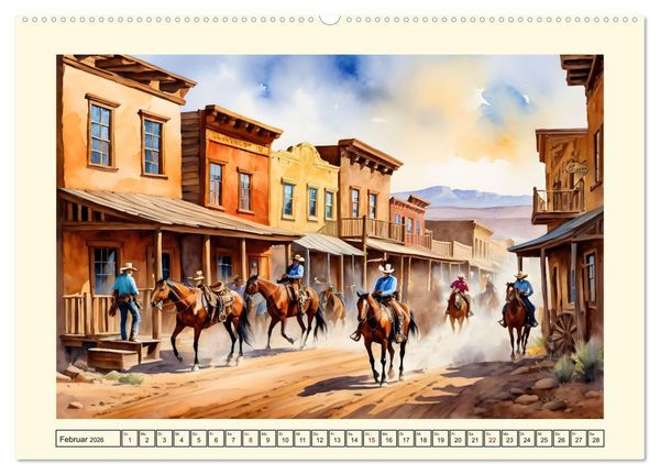 Produktbild: Nostalgie - der Wilde Westen (Wandkalender 2026 DIN A2 quer), CALVENDO Monatskalender