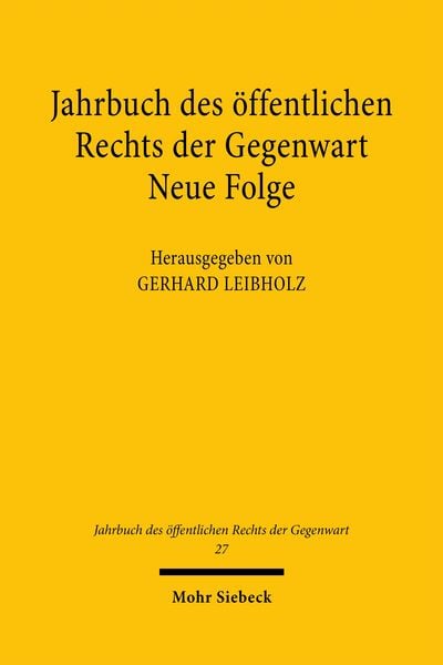 Produktbild: Jahrbuch des &ouml;ffentlichen Rechts der Gegenwart. Neue Folge