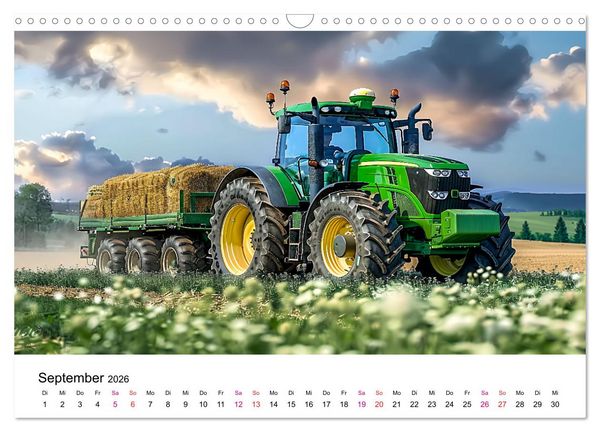 Produktbild: Traktoren Power (Wandkalender 2026 DIN A3 quer), CALVENDO Monatskalender