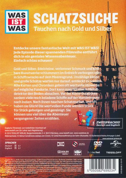 Produktbild: Was ist was DVD Schatzsuche. Tauchen nach Gold und Silber