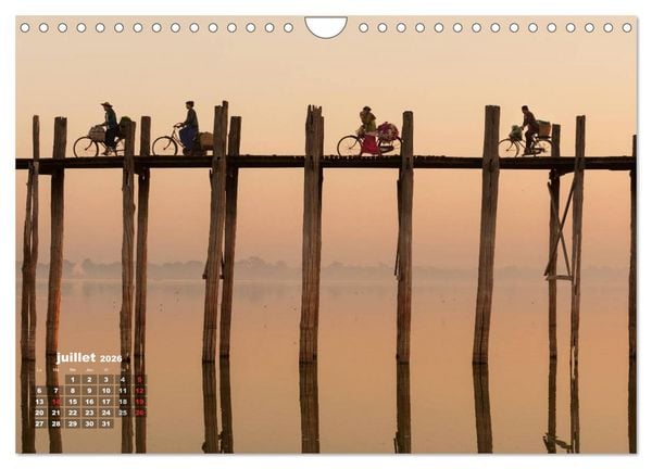 Produktbild: BIRMANIE MYANMAR (Calendrier mural 2026 DIN A4 vertical), CALVENDO calendrier mensuel