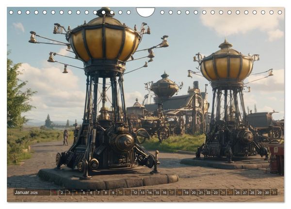 Produktbild: Steampunk Maschinen der Stra&szlig;e (Wandkalender 2026 DIN A4 quer), CALVENDO Monatskalender