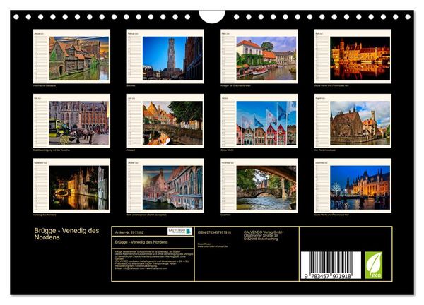 Produktbild: Br&uuml;gge - Venedig des Nordens (Wandkalender 2026 DIN A4 quer), CALVENDO Monatskalender