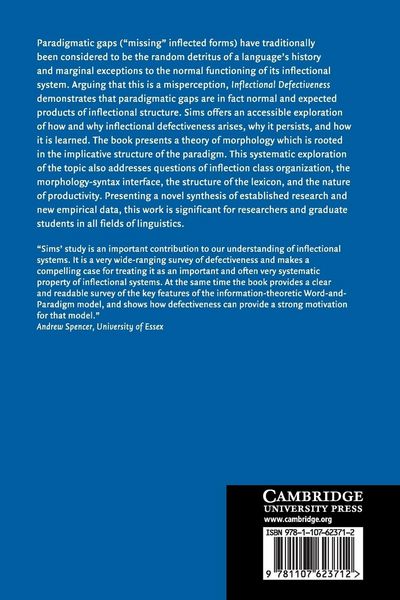 Produktbild: Inflectional Defectiveness