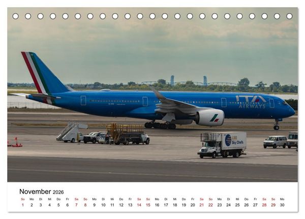 Produktbild: Flugzeuge von Airbus 2026 (Tischkalender 2026 DIN A5 quer), CALVENDO Monatskalender