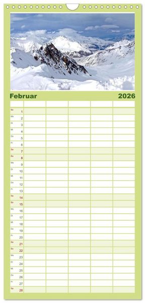 Produktbild: Familienplaner 2026 - Georgien - Einmalige Landschaften mit 5 Spalten (Wandkalender, 21 x 45 cm) CALVENDO