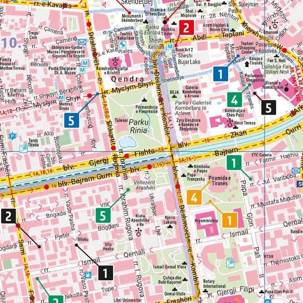 Produktbild: freytag & berndt Innenstadtplan Tirana 1:10.000