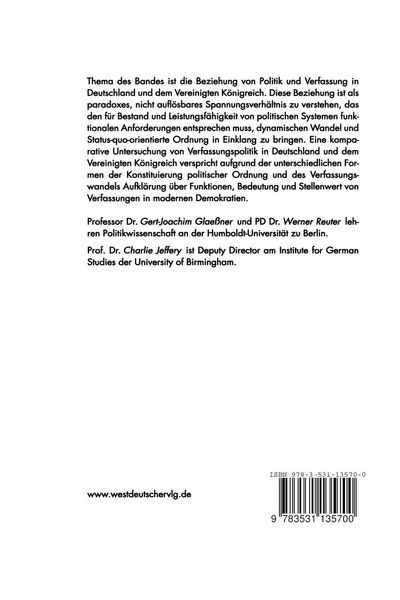 Produktbild: Verfassungspolitik und Verfassungswandel