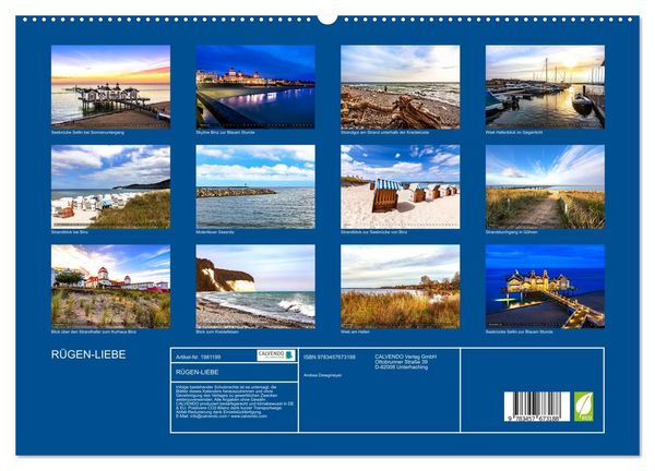 Produktbild: R&Uuml;GEN-LIEBE (hochwertiger Premium Wandkalender 2026 DIN A2 quer), Kunstdruck in Hochglanz