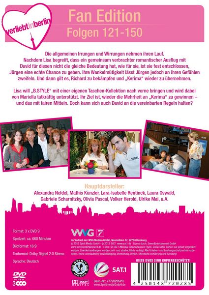 Produktbild: Verliebt in Berlin Box 5 &ndash; Folgen 121-150 [3 DVDs]