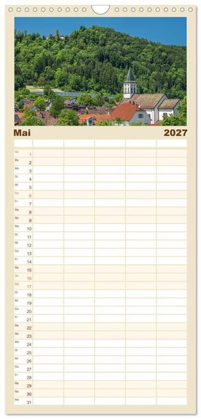 Produktbild: Familienplaner 2027 - HEGAUBERGE mit 5 Spalten (Wandkalender, 21 x 45 cm) CALVENDO