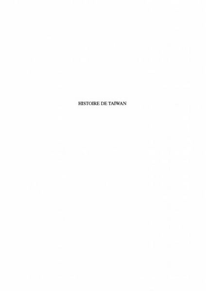 Produktbild: Histoire de Taiwan
