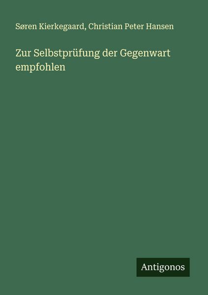 Produktbild: Zur Selbstpr&uuml;fung der Gegenwart empfohlen