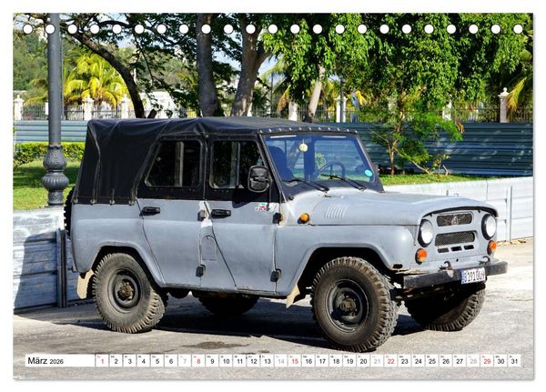 Produktbild: Sowjet-Legende - Der Gel&auml;ndewagen UAZ-469 in Kuba (Tischkalender 2026 DIN A5 quer), CALVENDO Monatskalender