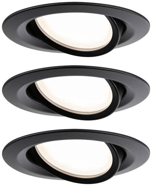 Produktbild: Paulmann 93082 Set Nova Plus LED-Einbauleuchte LED 6W Schwarz