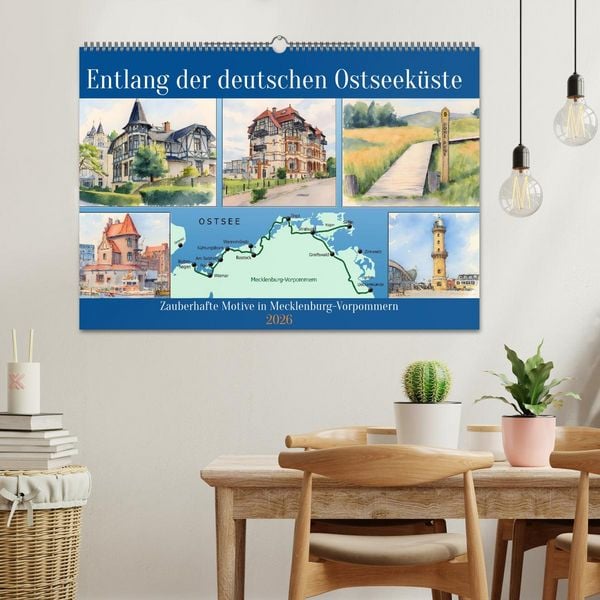 Produktbild: Entlang der deutschen Ostseek&uuml;ste (Wandkalender 2026 DIN A2 quer), CALVENDO Monatskalender
