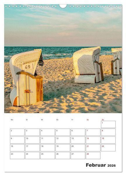 Produktbild: Usedom - Terminplaner (Wandkalender 2026 DIN A3 hoch), CALVENDO Monatskalender