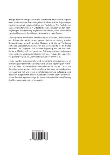 Produktbild: Experimentelle und numerische Untersuchungen zur Durchstanztragf&auml;higkeit von lochrandgest&uuml;tzten Flachdecken