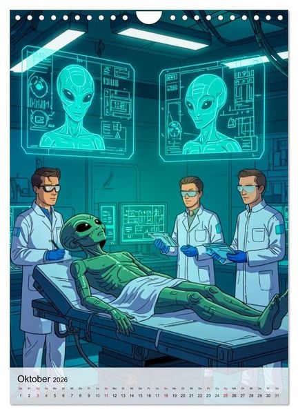Produktbild: Wir sind nicht allein - UFO-Mythen (Wandkalender 2026 DIN A4 hoch), CALVENDO Monatskalender