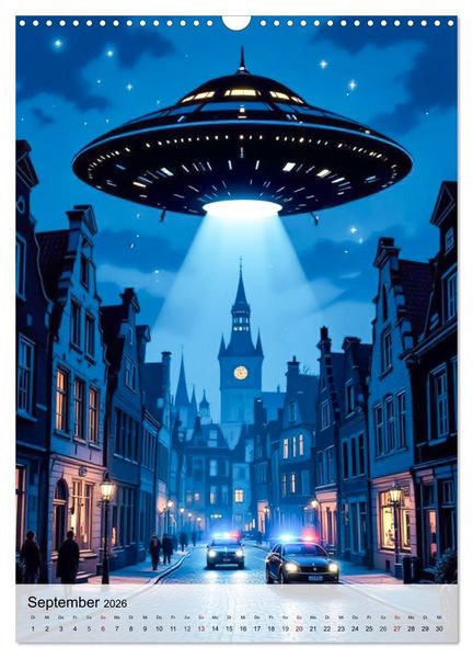 Produktbild: Wir sind nicht allein - UFO-Mythen (Wandkalender 2026 DIN A3 hoch), CALVENDO Monatskalender