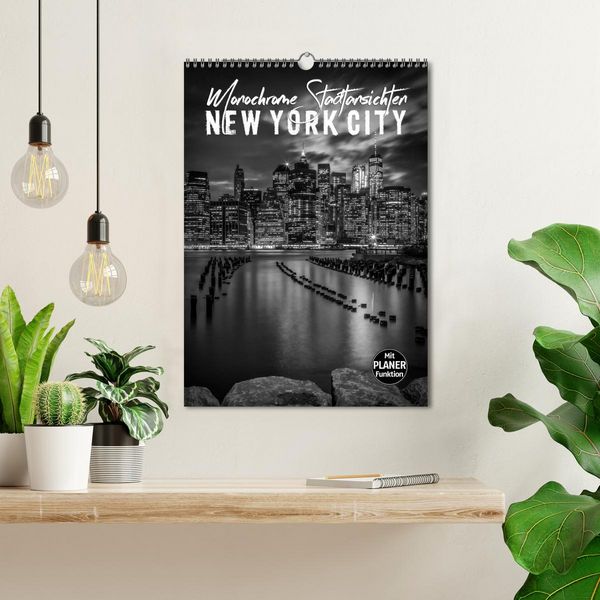 Produktbild: NEW YORK CITY Monochrome Stadtansichten (Wandkalender 2026 DIN A3 hoch), CALVENDO Monatskalender