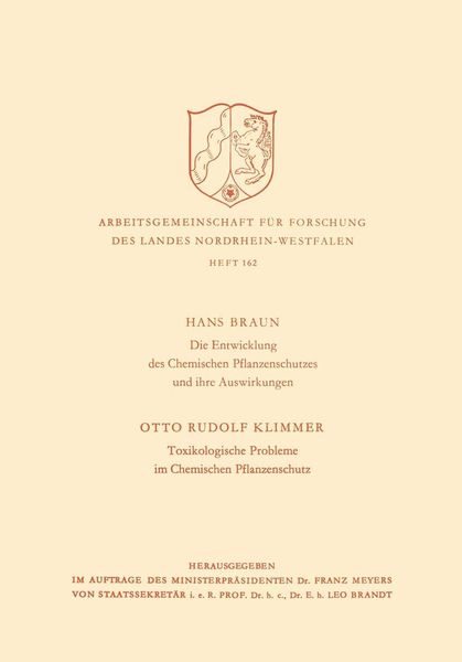 Produktbild: Die Entwicklung des Chemischen Pflanzenschutzes und ihre Auswirkungen / Toxikologische Probleme im Pflanzenschutz