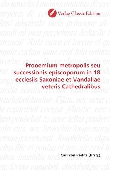 Produktbild: Prooemium metropolis seu successionis episcoporum in 18 ecclesiis Saxoniae et Vandaliae veteris Cathedralibus