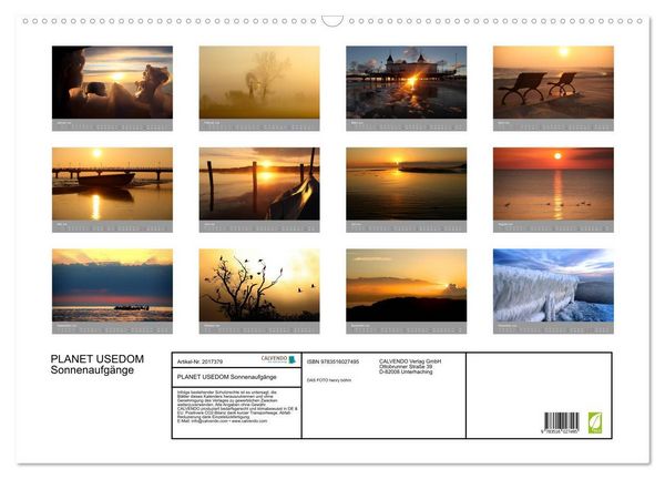 Produktbild: PLANET USEDOM Sonnenaufg&auml;nge (Wandkalender 2026 DIN A2 quer), CALVENDO Monatskalender