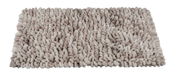 Produktbild: Badteppich Mod. Lerici, weiß-grau, Polyester-Baumwolle, 60x90 cm, schnelltrocknend und rutschfest
