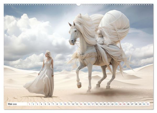 Produktbild: Surrealismus trifft Pferdefans (Wandkalender 2026 DIN A2 quer), CALVENDO Monatskalender